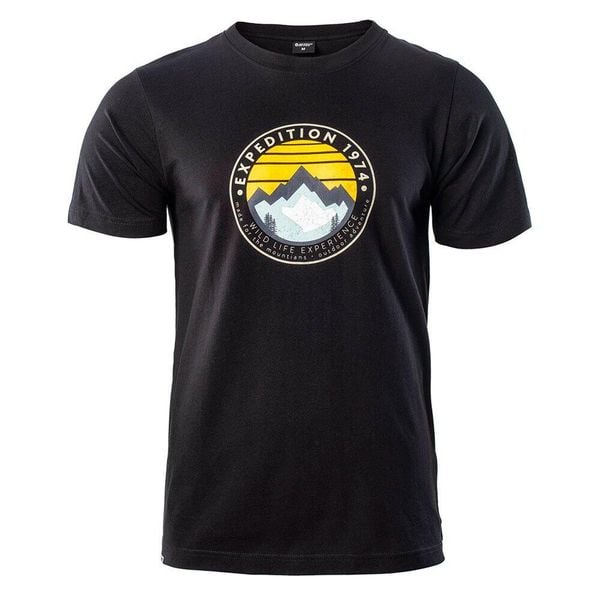 T-shirt Męski Zergo. Czarne t-shirty męskie Hi-tec, l, bez wzorów, bez kołnierzyka. Za 65.99 zł.