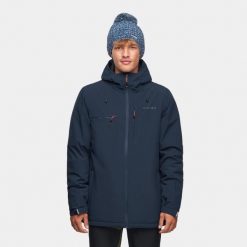 Kurtka turystyczna męska zimowa Alpinus Causses granatowa. Niebieskie kurtki męskie Alpinus, na zimę, m, bez wzorów, sportowe, bez kaptura. Za 549.00 zł.