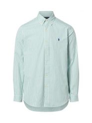 Polo Ralph Lauren Męska koszula casualowa - Custom Fit Mężczyźni Regular Fit Bawełna zielony w paski, M. Zielone koszule męskie Polo Ralph Lauren, m, bez wzorów, z bawełny, bez kołnierzyka, bez ramiączek. Za 689.95 zł.