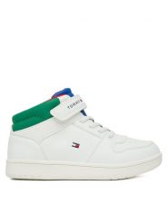 Tommy Hilfiger Sneakersy T1X9-34347-1355 S Biały. Białe buty sportowe chłopięce Tommy Hilfiger, ze skóry, bez zapięcia. Za 379.99 zł.