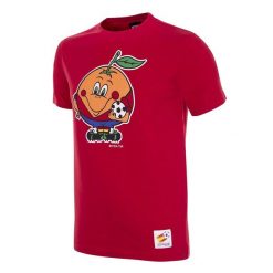 Koszulka dla dorosłych - Mascote Campeonato do Mundo Hiszpania 1982 - Czerwony. Czerwone t-shirty sportowe męskie COPA FOOTBALL, m, bez ramiączek, do piłki nożnej. Za 211.91 zł.