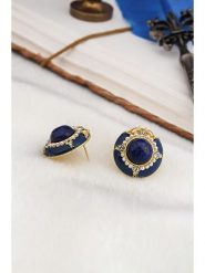L'Atelier de Gaia Pozłacane kolczyki-wkrętki z lapis lazuli rozmiar: onesize. Niebieskie kolczyki damskie L'Atelier de Gaia, z lazurytem, pozłacane. Za 86.99 zł.