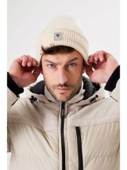 Garcia Czapka beanie w kolorze kremowym rozmiar: onesize. Brązowe czapki męskie Garcia, z aplikacjami, z materiału, sportowe. Za 74.81 zł.