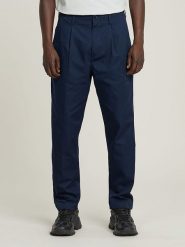 G-Star Spodnie chino w kolorze granatowym rozmiar: W30/L34. Niebieskie spodnie materiałowe męskie G-Star, bez wzorów, z bawełny, retro. Za 244.22 zł.