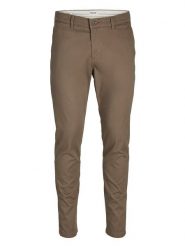 Jack & Jones Spodnie chino w kolorze brązowym rozmiar: W28/L32. Brązowe spodnie materiałowe męskie Jack & Jones, bez wzorów. Za 70.24 zł.