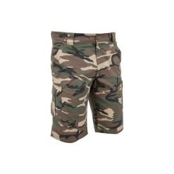 Bermudy myśliwskie 500 camo woodland. Brązowe szorty męskie SOLOGNAC, bez wzorów, z bawełny, sportowe. Za 59.99 zł.