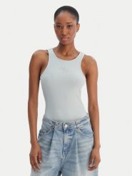Guess Top W6RP39 KD092 Zielony Regular Fit. Zielone topy damskie Guess, l, z aplikacjami, z syntetyku, bez kołnierzyka. Za 179.99 zł.