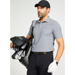 Koszulka polo do golfa z krótkim rękawem męska Inesis WW500. Zielone koszulki polo męskie INESIS, l, bez wzorów, z materiału, bez ramiączek. Za 79.99 zł.