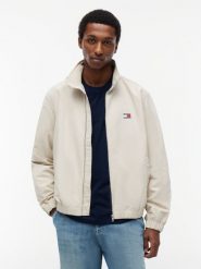 Tommy Jeans kurtka przejściowa Mężczyźni beżowy, M. Brązowe kurtki męskie Tommy Jeans, m, bez wzorów, z jeansu, sportowe, bez kaptura. Za 569.95 zł.
