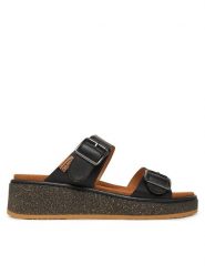 Pikolinos Klapki W9D-1505 Czarny. Czarne klapki damskie Pikolinos, bez wzorów, ze skóry, bez obcasa. Za 439.99 zł.