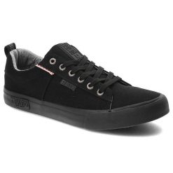 Czarne Trampki Big Star Męskie Wygodne Buty. Czarne trampki i tenisówki męskie Big Star, bez wzorów, bez zapięcia. Za 109.00 zł.