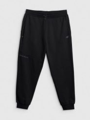4F Spodnie dresowe joggery męskie - czarne M. Czarne spodnie dresowe męskie 4f, bez wzorów, z dresówki. Za 189.99 zł.