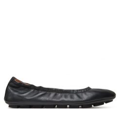 Baleriny BOSS. Czarne baleriny damskie Boss, bez wzorów, bez obcasa. Za 659.99 zł.
