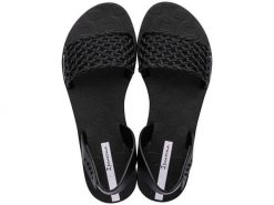 Sandały plażowe damskie Ipanema Breezy Sandal Fem. Czarne sandały damskie Ipanema, bez wzorów, z gumy, bez obcasa, na płaskiej podeszwie. Za 216.00 zł.