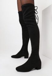 Czarne Kozaki Decorous. Czarne kozaki damskie Born2be, przed kolano, bez obcasa, na obcasie. Za 159.99 zł.