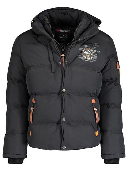 Geographical Norway Kurtka zimowa "Verveine" w kolorze czarnym rozmiar: XXL. Czarne kurtki męskie Geographical Norway, na zimę, xxl, bez wzorów, ze skóry, bez kaptura. Za 239.86 zł.