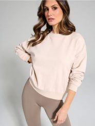 Bluza - kremowy. Białe bluzy bez kaptura damskie Sinsay, l. Za 29.99 zł.