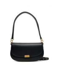 Tommy Hilfiger Torebka Iconic Leather Crossover AW0AW18204 Czarny. Czarne torebki klasyczne damskie Tommy Hilfiger, bez wzorów, ze skóry, bez dodatków. Za 659.99 zł.
