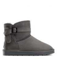 ISLAND BOOT Botki zimowe "Bertie" w kolorze szarym rozmiar: 38. Szare botki damskie Island Boot, na zimę, z materiału, bez obcasa, bez zapięcia. Za 149.66 zł.