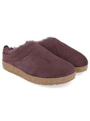 HAFLINGER Skórzane kapcie w kolorze fioletowym rozmiar: 39. Różowe kapcie damskie HAFLINGER, z materiału. Za 239.86 zł.