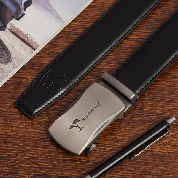 Pasek męski skórzany klamra automatyczna czarny Beltimore A50 : Kolory - czarny, Rozmiar pasków - r.110-125 cm. Czarne paski męskie bez wzorów, ze skóry, wizytowe. Za 64.90 zł.