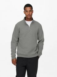 ONLY & SONS Bluza "Ceres" w kolorze szarym rozmiar: XL. Szare bluzy bez kaptura męskie Only & Sons, xl. Za 110.04 zł.
