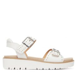 Sandały Ara. Białe sandały damskie Ara, bez wzorów, bez obcasa, na płaskiej podeszwie. Za 429.99 zł.