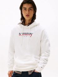 TOMMY JEANS Bluza w kolorze białym rozmiar: M. Białe bluzy z kapturem męskie Tommy Jeans, m, z bawełny. Za 219.95 zł.