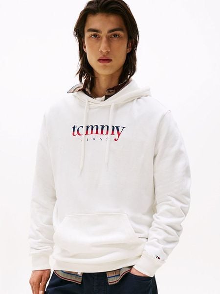 TOMMY JEANS Bluza w kolorze białym rozmiar: S. Białe bluzy z kapturem męskie Tommy Jeans, s, z bawełny. Za 219.95 zł.