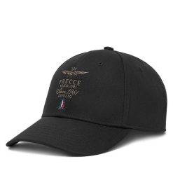 Czapka z daszkiem Aeronautica Militare. Czarne czapki męskie AERONAUTICA MILITARE, bez wzorów. Za 219.99 zł.