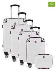 Canadian Peak 5-częściowy zestaw "Shokeak" w kolorze białym rozmiar: onesize. Białe walizki Canadian Peak, bez wzorów, z materiału. Za 543.99 zł.