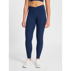 Damskie legginsy Hummel Hmlyoga Wrap High Waist. Niebieskie legginsy damskie HUMMEL, bez wzorów. Za 279.50 zł.