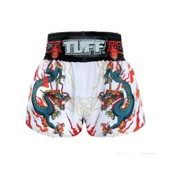 Spodenki treningowe TUFF Green Dragon. Białe szorty damskie TUFF, bez wzorów, sportowe. Za 149.00 zł.