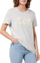 LEE SLIM LOGO TEE DAMSKA KOSZULKA Z NADRUKIEM LOGO T-SHIRT SHARP GREY MELE L43KEH03 112109660. Szare bluzki damskie Lee, l, bez wzorów, bez kołnierzyka, bez ramiączek. Za 69.99 zł.