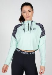 Zion Cropped Bluza z kapturem - Zielony. Zielone bluzy z kapturem damskie GORILLA WEAR, m, z elastanu. Za 279.00 zł.