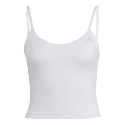 Damski tank top adidas All Me Essentials. Białe topy sportowe damskie Adidas, xs, bez wzorów, ze skóry, bez ramiączek. Za 163.50 zł.
