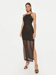 Guess Sukienka letnia W4YK50 Z37G0 Czarny Bodycon Fit. Czarne sukienki damskie Guess, na lato, xl, z aplikacjami, z syntetyku, bez kołnierzyka, bez ramiączek, bodycon. Za 589.99 zł.