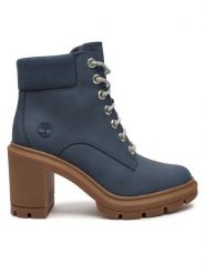 Timberland Trzewiki TB0A2CKCEP21 Granatowy. Niebieskie botki damskie Timberland, z nubiku, bez obcasa, na słupku, bez zapięcia. Za 579.99 zł.