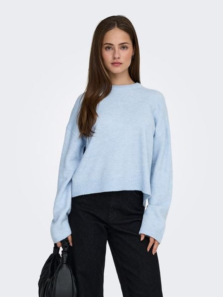 ONLY Sweter "Simoni" w kolorze błękitnym rozmiar: M. Niebieskie swetry klasyczne damskie Only, m, bez kołnierzyka. Za 83.03 zł.