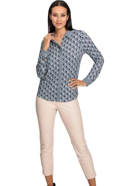 Heine Koszula w kolorze błękitnym rozmiar: 46. Niebieskie koszule damskie Heine, bez wzorów, bez kołnierzyka, bez ramiączek. Za 61.17 zł.