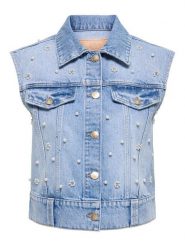 ONLY Kamizelka Onur 15366346 Niebieski Regular Fit. Niebieskie kamizelki damskie Only, xs, z bawełny. Za 299.99 zł.