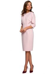 Stylove Sukienka w kolorze jasnoróżowym rozmiar: XL. Różowe sukienki damskie Stylove, xl, bez wzorów, bez kołnierzyka, bez ramiączek, midi. Za 175.26 zł.