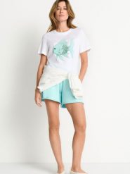 Rich & Royal Koszulka Kobiety Bawełna (100%) biały|zielony, XS. Białe t-shirty damskie Rich & Royal, xs, bez wzorów, z bawełny, bez kołnierzyka. Za 169.95 zł.