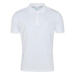 Męska Gładka Koszulka Polo. Białe koszulki polo męskie JUST COOL, m, bez wzorów, bez ramiączek. Za 64.99 zł.