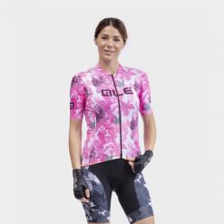 Koszulka rowerowa damska Alé Maglia Donna MC Amazzonia. Czerwone bluzki sportowe damskie ALÉ CYCLING, bez kołnierzyka, bez ramiączek. Za 331.85 zł.