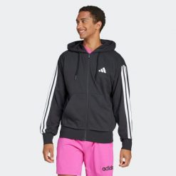 Bluza z kapturem męska ADIDAS. Bluzy sportowe męskie Adidas, bez wzorów, z bawełny, sportowe, bez kołnierzyka, bez ramiączek. Za 269.99 zł.