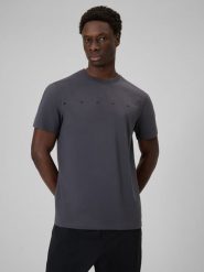 4F T-shirt regular z nadrukiem męski - szary L. Szare t-shirty męskie 4f, l, bez wzorów, z dzianiny, bez kołnierzyka. Za 59.99 zł.