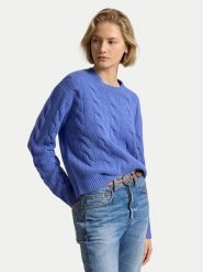 Polo Ralph Lauren Sweter 211A91216012 Niebieski Straight Fit. Niebieskie swetry klasyczne damskie Polo Ralph Lauren, xxl, z wełny, bez kołnierzyka. Za 1,199.00 zł.