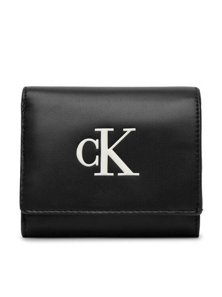 Calvin Klein Portfel LV04F1156G Czarny. Czarne portfele damskie CALVIN KLEIN, bez wzorów, ze skóry. Za 249.99 zł.