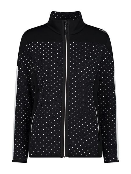 CMP Kurtka polarowa w kolorze czarno-białym rozmiar: 44. Czarne kurtki damskie CMP, bez wzorów, z materiału, bez kaptura. Za 174.02 zł.